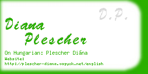 diana plescher business card